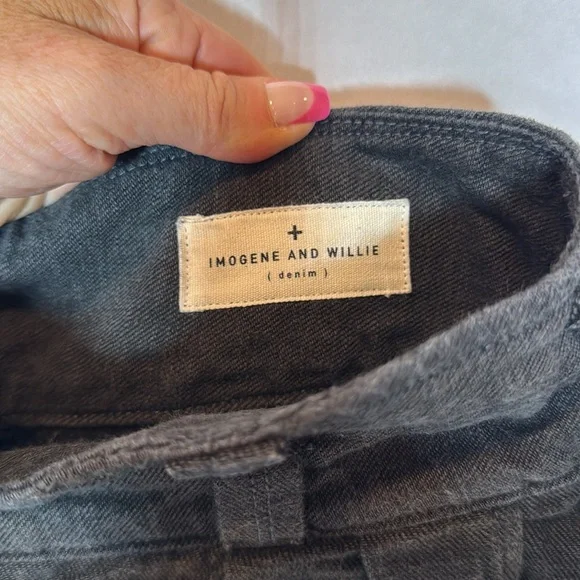 Imogene And Willie Diana Pleated High Rise Straight Black Selvage Denim. Sz 30. - Picture 9 of 13